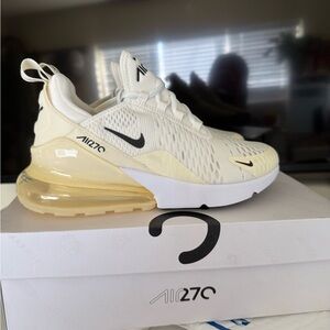 Nike Air Max 270 White and Black Sneakers